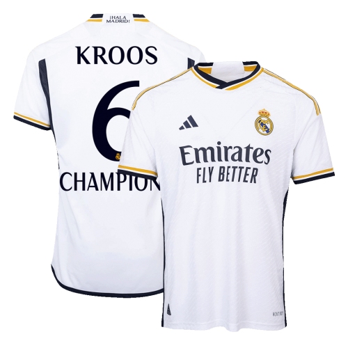 Real Madrid KROOS #6 CHAMPIONS Home Jersey Authentic 2023/24
