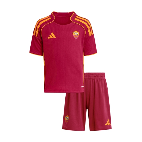 Kids Roma Home Soccer Jersey Kit 25/26 Red