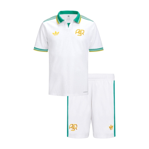 Kids Roma Third Soccer Jersey Kit(Jersey+Shorts) 25/26 White
