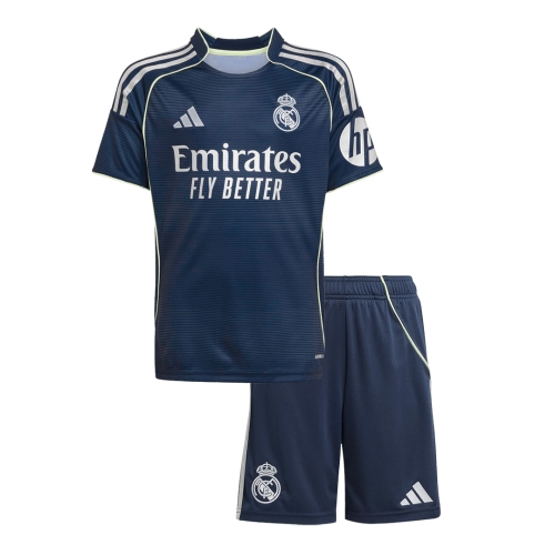 Real Madrid Away Soccer Jersey Kit 2025/26 Kids(Jersey+Shorts)