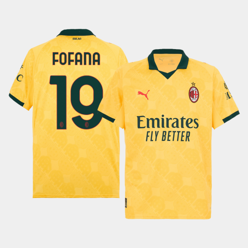 AC Milan FOFANA #19 Third Away Soccer Jersey 2025/26