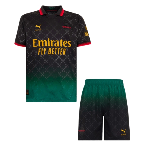 AC Milan Fourth Away Soccer Jersey Kit (Jersey+Shorts)