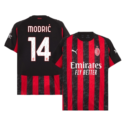 AC Milan MODRI? #14 Home Soccer Jersey 2025/26