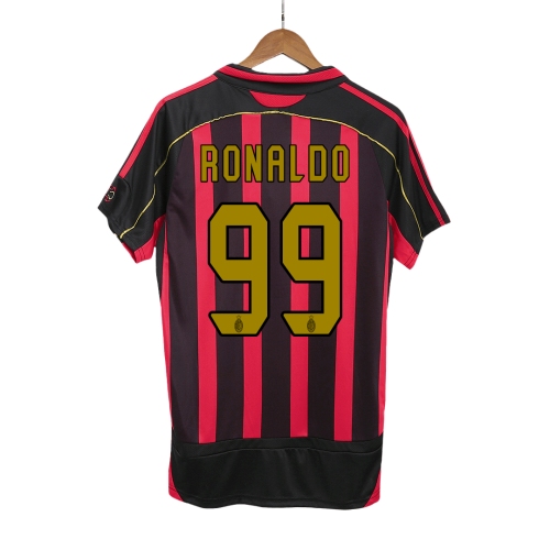 AC Milan RONALDO #99 Home Soccer Jersey Retro 2006/07