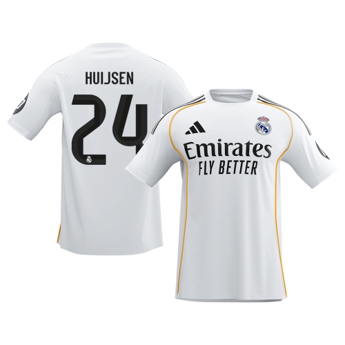 Real Madrid HUIJSEN #24 Home Soccer Jersey 2025/26