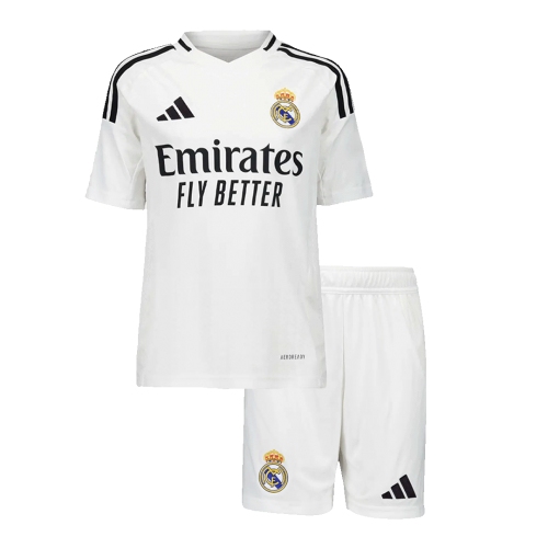 Real Madrid Home Jersey Kit 2024/25 Kids(Jersey+Shorts)