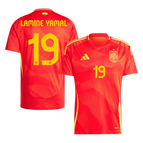 Spain LAMINE YAMAL #19 Home Jersey EURO 2024