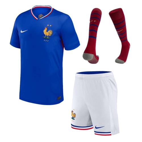 France Home Jersey Kit EURO 2024 Kids(Jersey+Shorts+Socks)