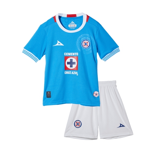 Cruz Azul Home Soccer Jersey Kit Kids(Jersey+Shorts)