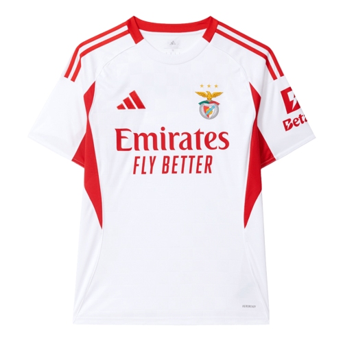 Benfica Third Away Soccer Jersey 2025/26 White