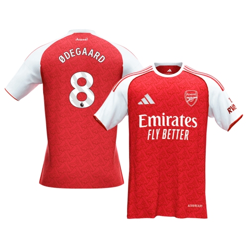 ?DEGAARD #8 Arsenal Home Soccer Jersey 2025/26 Red