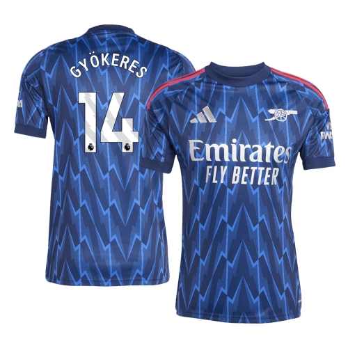 Arsenal GY?KERES #14 Away Soccer Jersey 2025/26