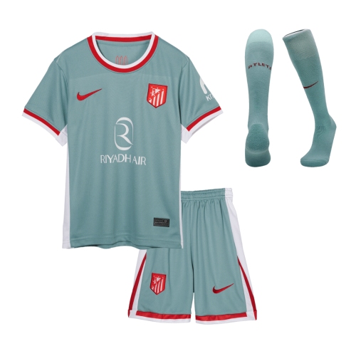 Atletico Madrid Away Soccer Jersey Kit Kids(Jersey+Shorts+Socks)