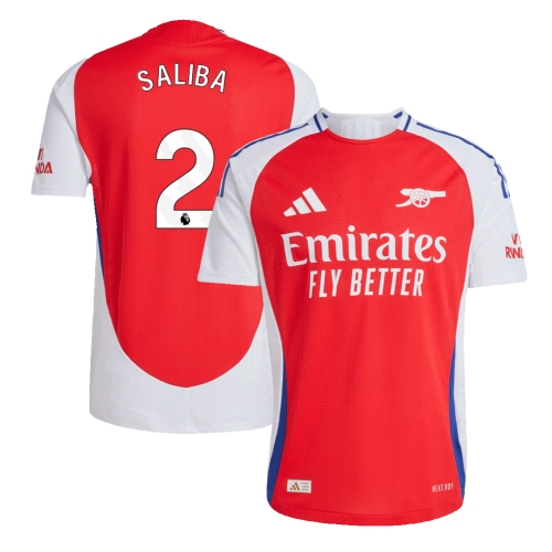 Arsenal SALIBA #2 Home Jersey Authentic 2024/25