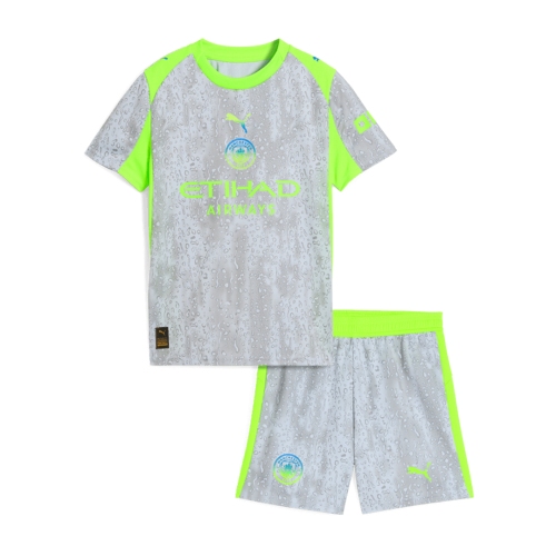 Kids Manchester City Third Kit 25/26 Gray