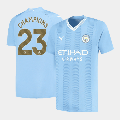 Manchester City CHAMPIONS #23 Home Jersey 2023/24