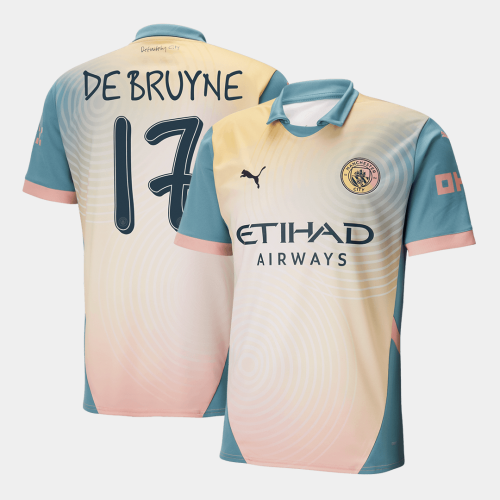 Manchester City DE BRUYNE #17 Fourth Away Soccer Jersey - Definitely City