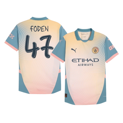 Manchester City FODEN #47 Fourth Away Soccer Jersey Authentic - Definitely City