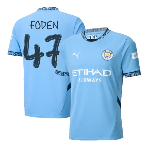 Manchester City FODEN #47 Home Jersey - UCL Edition