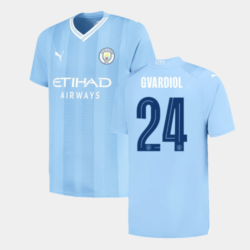 Manchester City GVARDIOL #24 Home Jersey 2023/24 - UCL Edition
