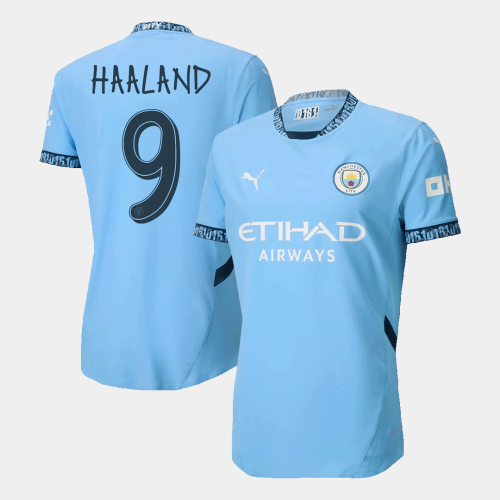 Manchester City HAALAND #9 Home Jersey Authentic - UCL Edition
