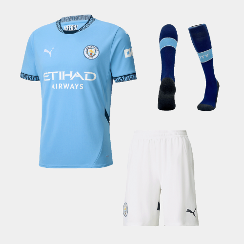 Manchester City Home Jersey Kit (Jersey+Shorts+Socks)