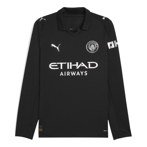 Manchester City Long Sleeve Away Soccer Jersey 2025/26