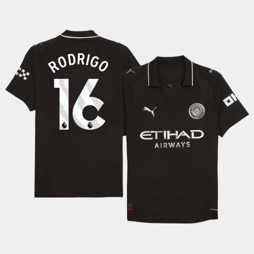 Manchester City RODRIGO #16 Away Jersey Authentic 2025/26