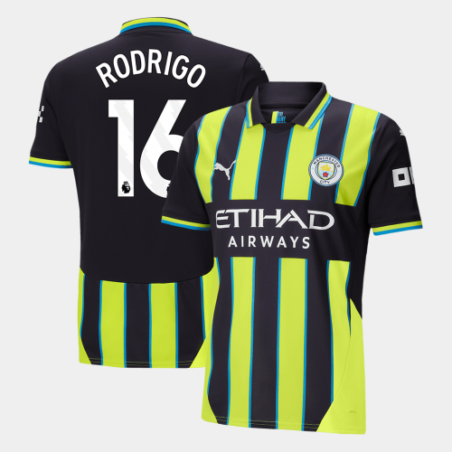 Manchester City RODRIGO #16 Away Soccer Jersey