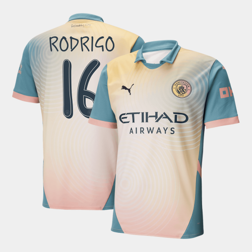 Manchester City RODRIGO #16 Fourth Away Soccer Jersey - Definitely City (UCL Edition)