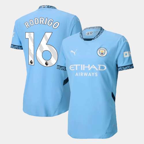 Manchester City RODRIGO #16 Home Jersey Authentic