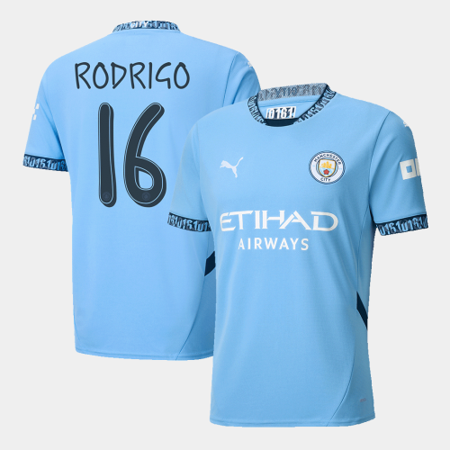 Manchester City RODRIGO #16 Home Jersey - UCL Edition