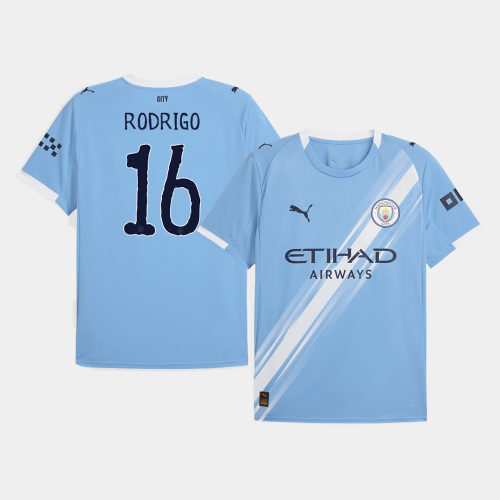 Manchester City RODRIGO #16 Home Soccer Jersey 2025/26