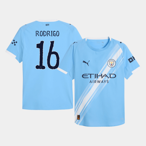 Manchester City RODRIGO #16 Home Soccer Jersey Authentic 2025/26 - Club World Cup