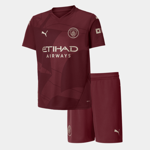 Manchester City Third Away Jersey Kit Kids(Jersey+Shorts)