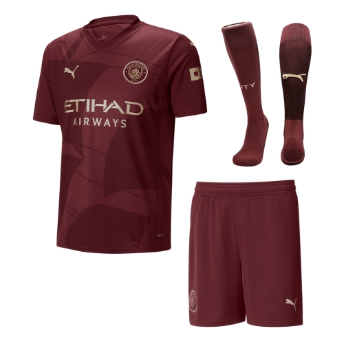 Manchester City Third Away Soccer Jersey Kit (Jersey+Shorts+Socks)