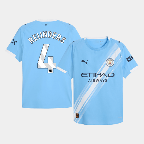 REIJNDERS #4 Authentic Manchester City Home Soccer Jersey 2025/26 Blue