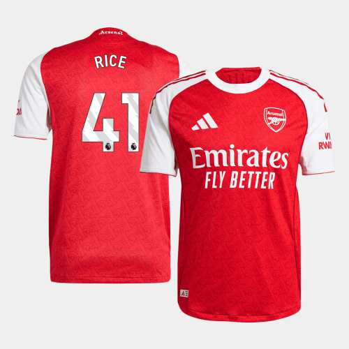 Arsenal RICE #41 Home Soccer Jersey Authentic 2025/26