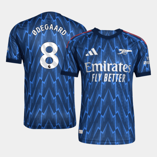 DEGAARD #8 Authentic Arsenal Away Soccer Jersey 2025/26 Blue
