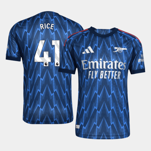 RICE #41 Authentic Arsenal Away Soccer Jersey 2025/26 Blue