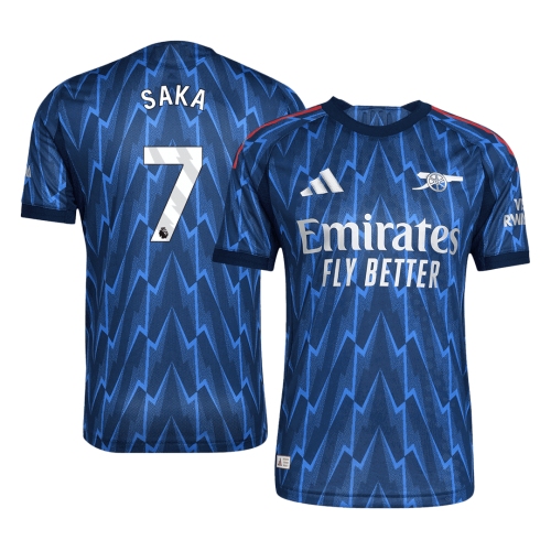 SAKA #7 Authentic Arsenal Away Soccer Jersey 2025/26 Blue