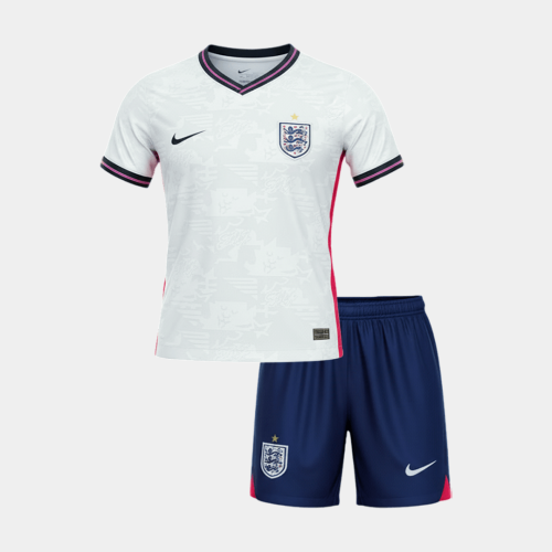 Kids England Home Soccer Jersey Kit(Jersey+Shorts) World Cup 2026 White